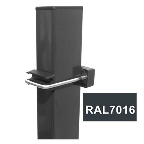 Aiapost nelikantpost 40x60mm hall RAL7016 / sein 1,4mm