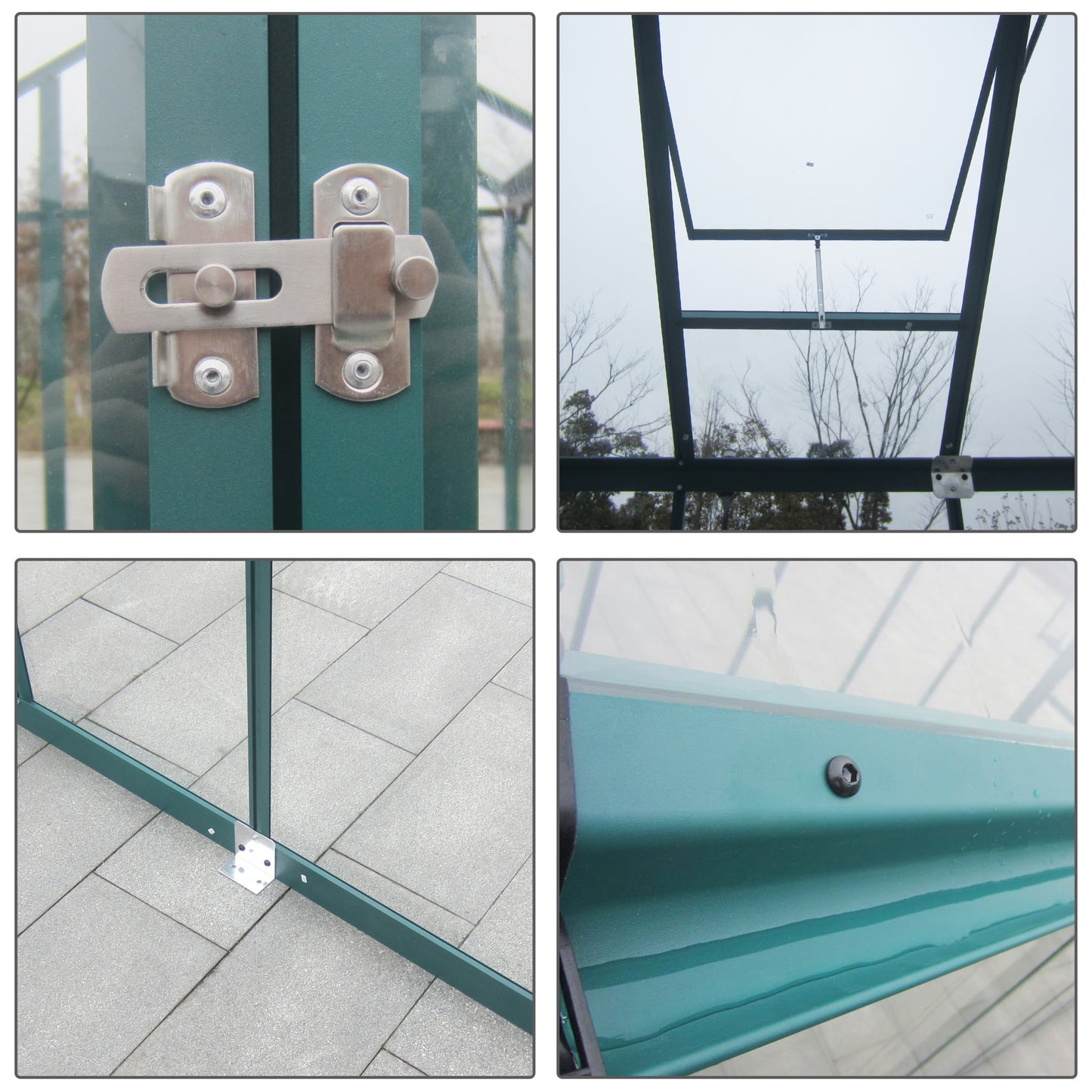 Klaaskasvuhoone 4,3m² Roheline