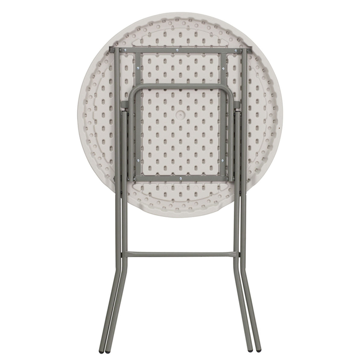 Kokkupandav laud ümar 80cm valge