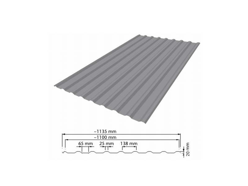 Katuseplekk WECKMAN Natural trapetsprofiil - Pural BT kattega