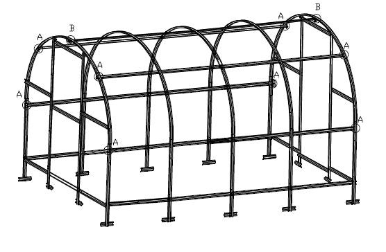 Kasvuhoone BALTIC LT 3x4m / 12m²