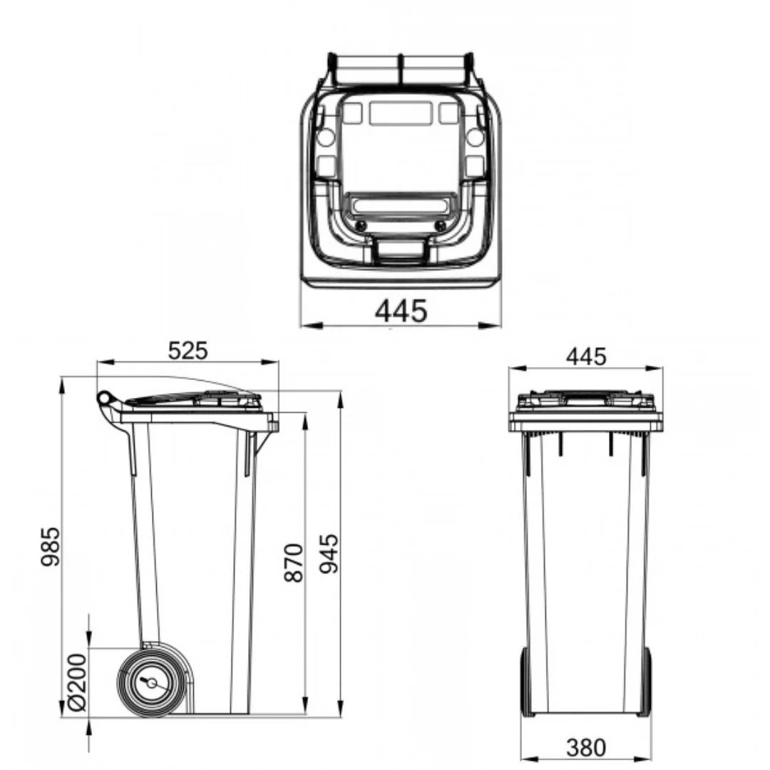 Prügikonteiner 80L