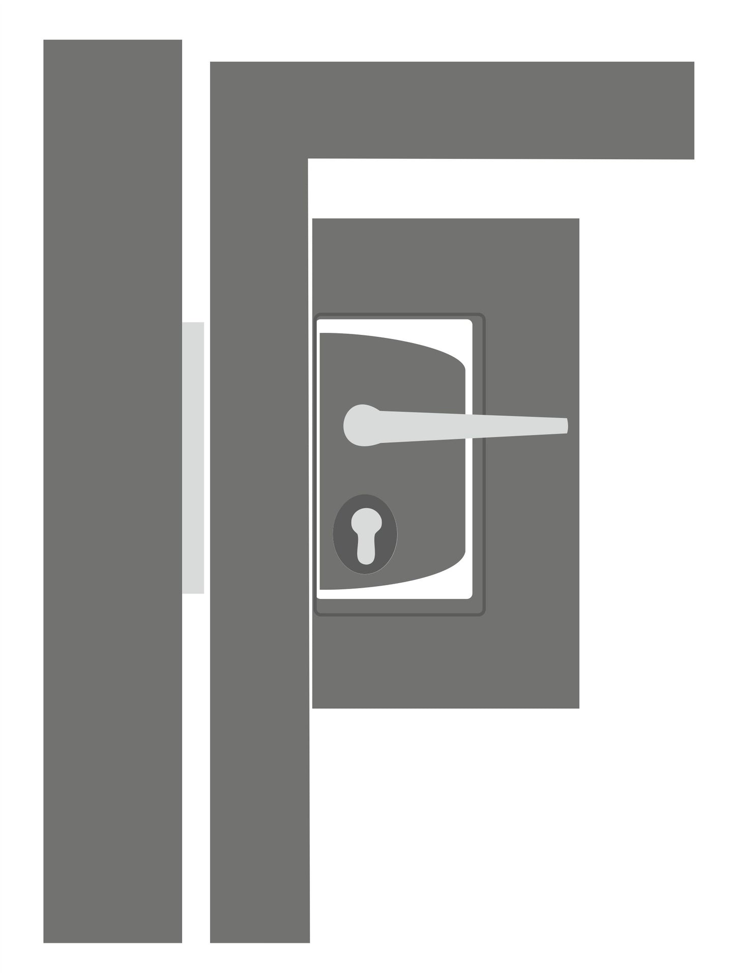 Luku raam väravaraamile Locinox hall RAL7016