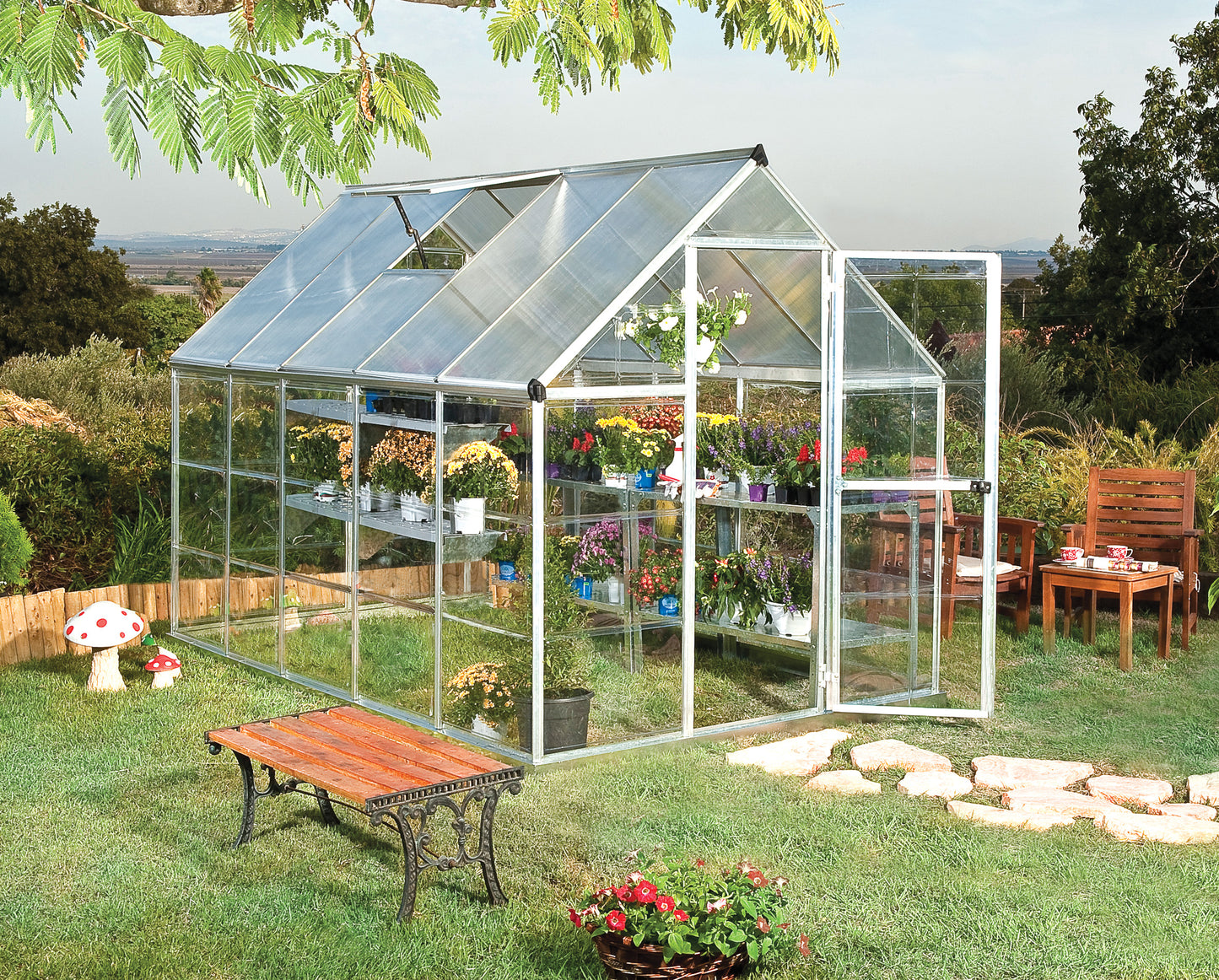 Kasvuhoone HYBRID 1,85x2,47m / 4,6m²