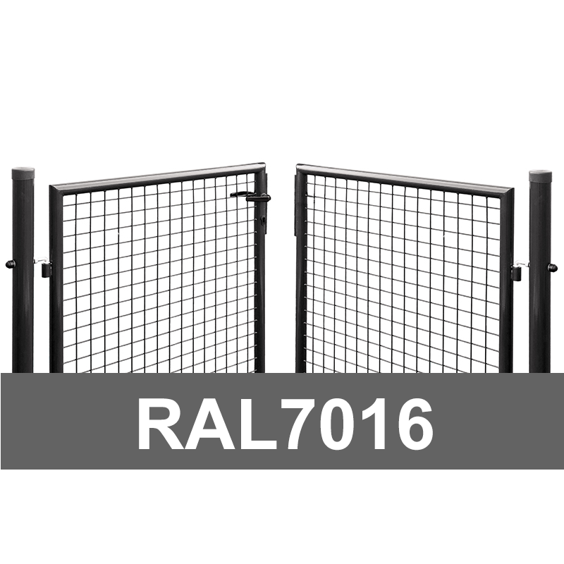 Autovärav tiibvärav laiusega 4m, ümarpostidega hall RAL7016