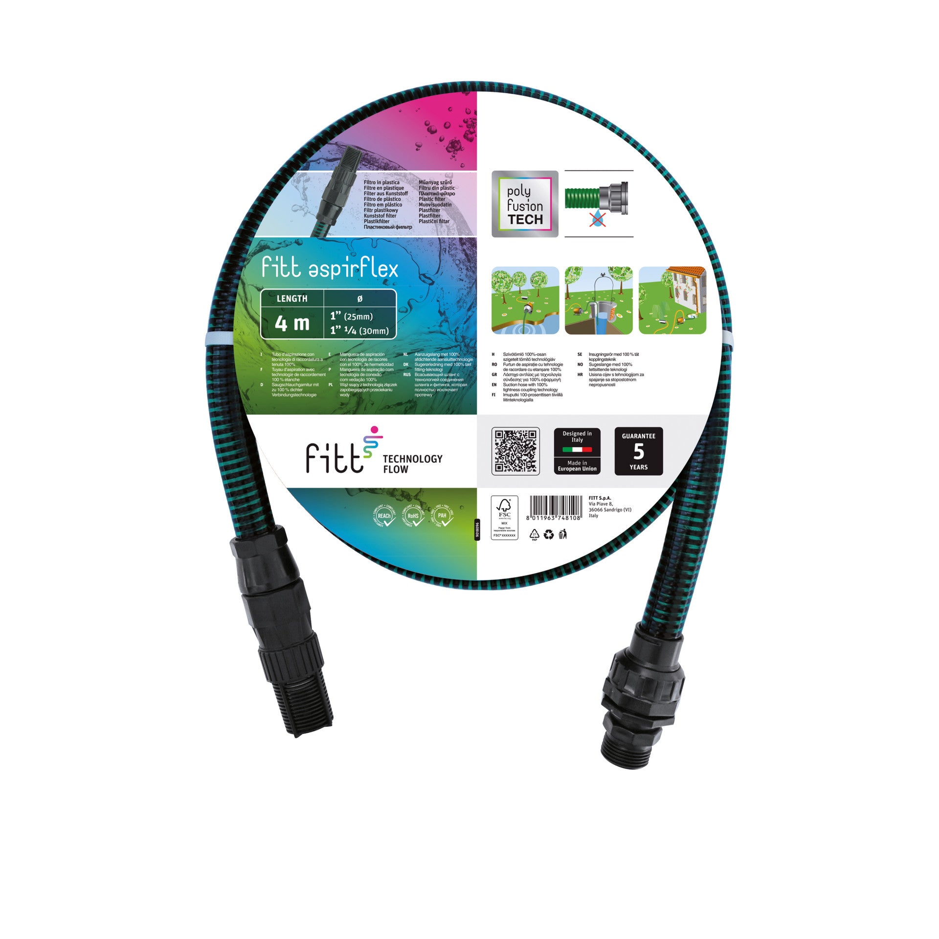 Imivoolik Fitt Aspir-Flex 22mm põhjaklapiga / 7m