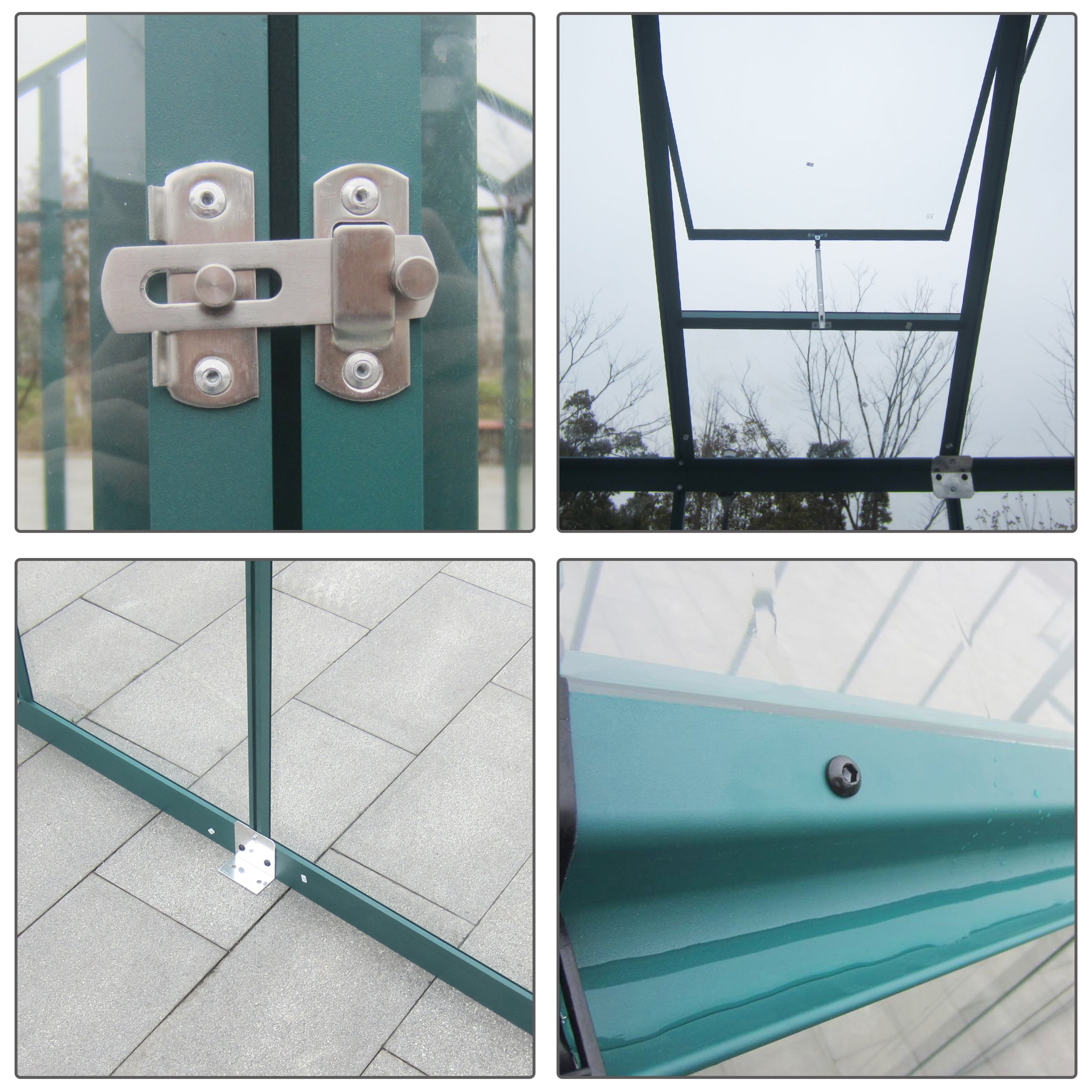 Klaaskasvuhoone 5,7m² Roheline