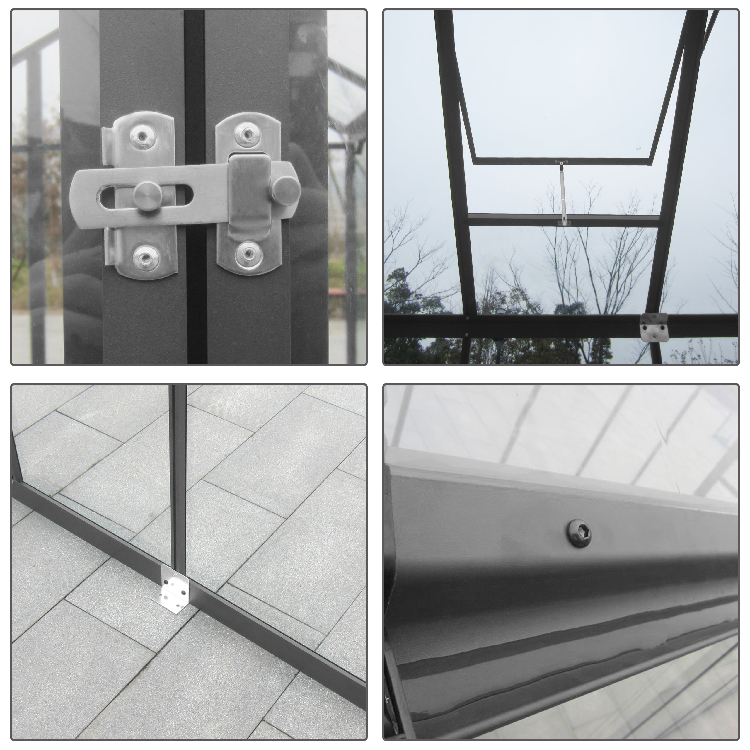 Klaaskasvuhoone 5,7m² Hall