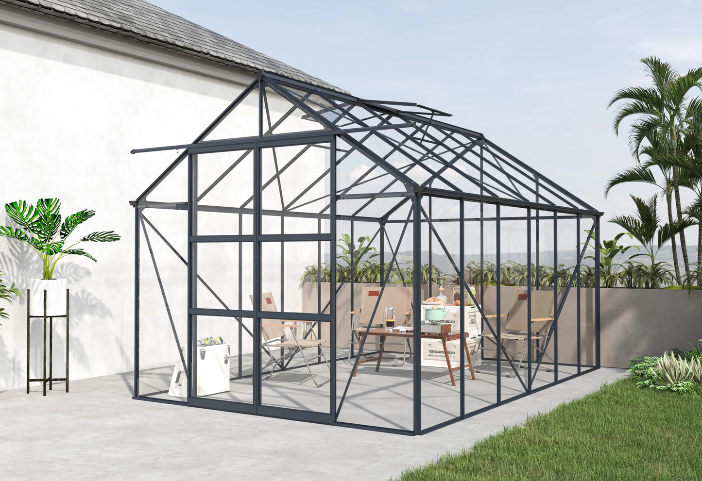 Klaaskasvuhoone 8,94m² Elegant Hall