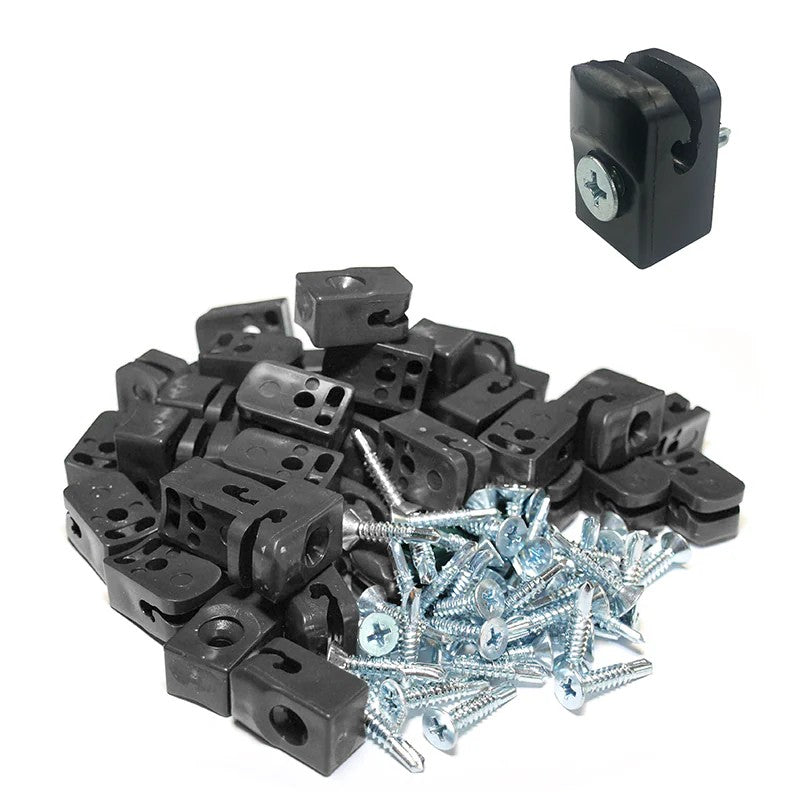 Ümarposti klamber + kruvi aiapostile