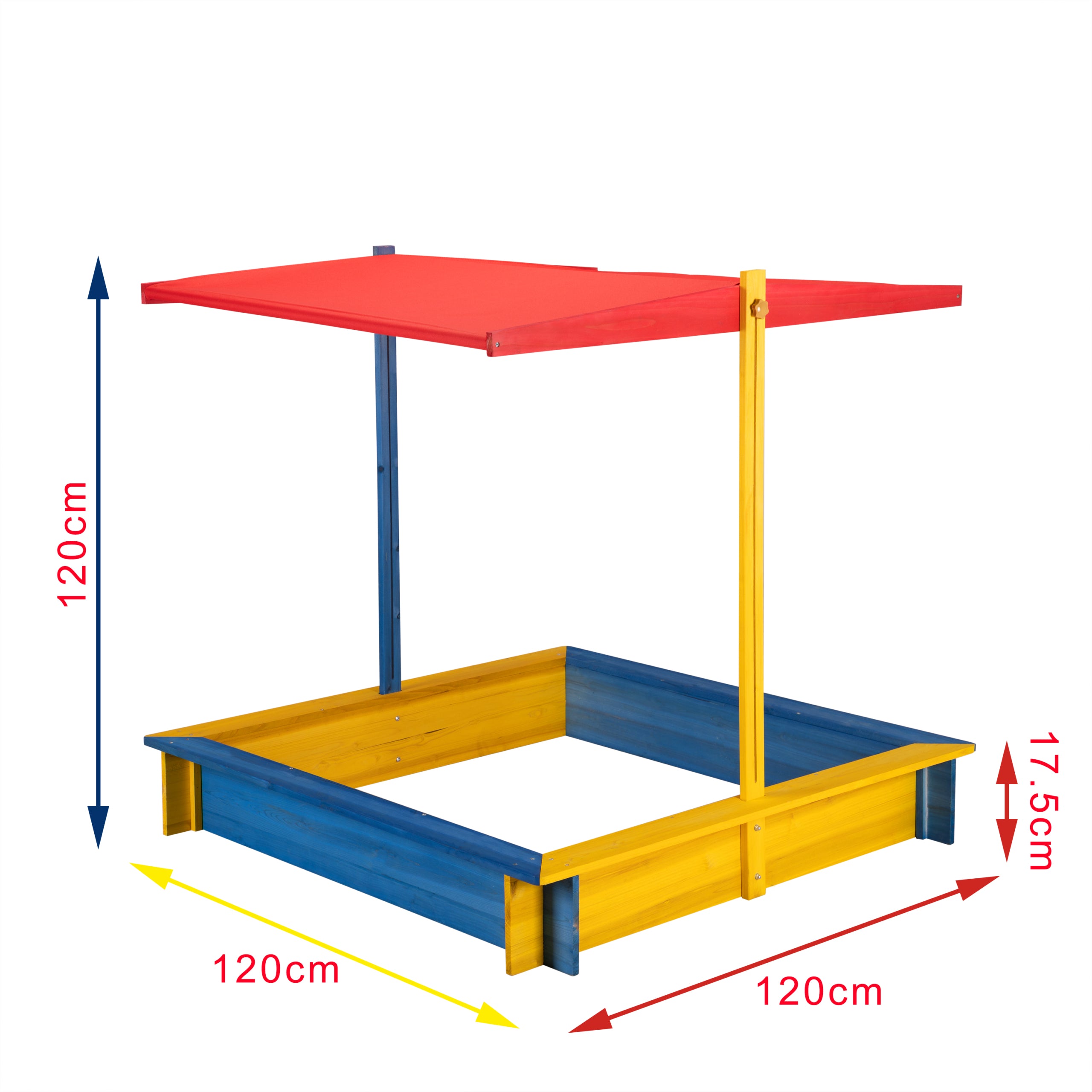 Liivakast katuse ja kaanega