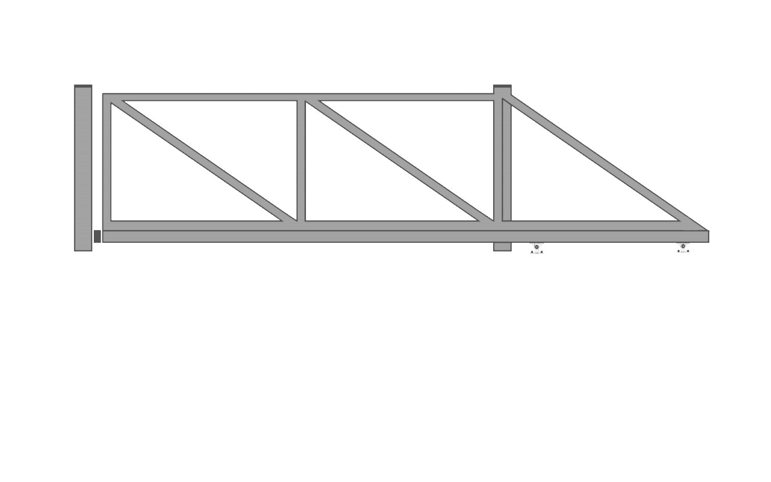 Liugvärava raam avaga 4m kuumtsingitud