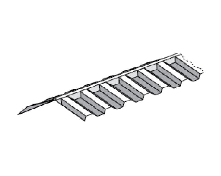 Laineplaadi ja trapetsplaadi harjaprofiil