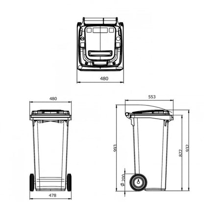 Prügikonteiner 120L