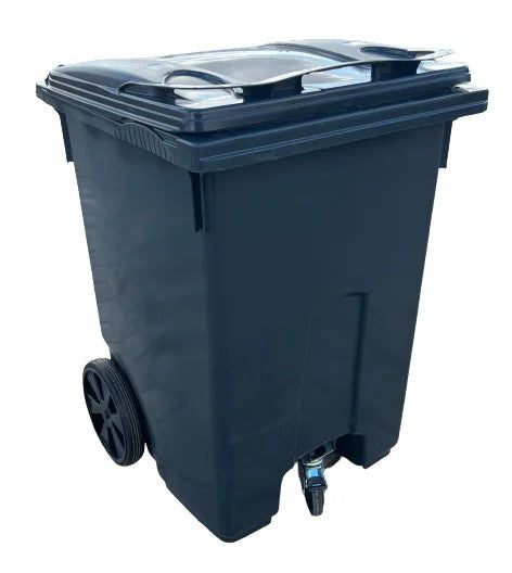 Prügikonteiner 370L 3-rattaline prügikast hall