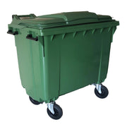 Prügikonteiner 660L 4-rattaline prügikast roheline