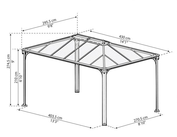 Varikatus Martinique 4300 Hall 295x430cm