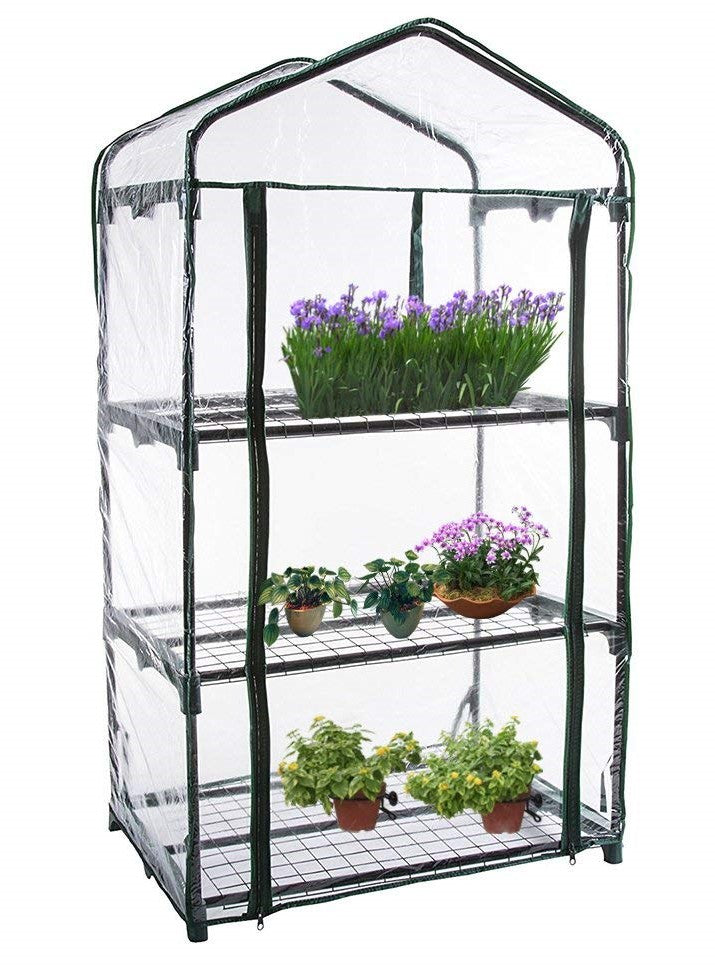 Mini kilekasvuhoone 3-riiuliga rõdule