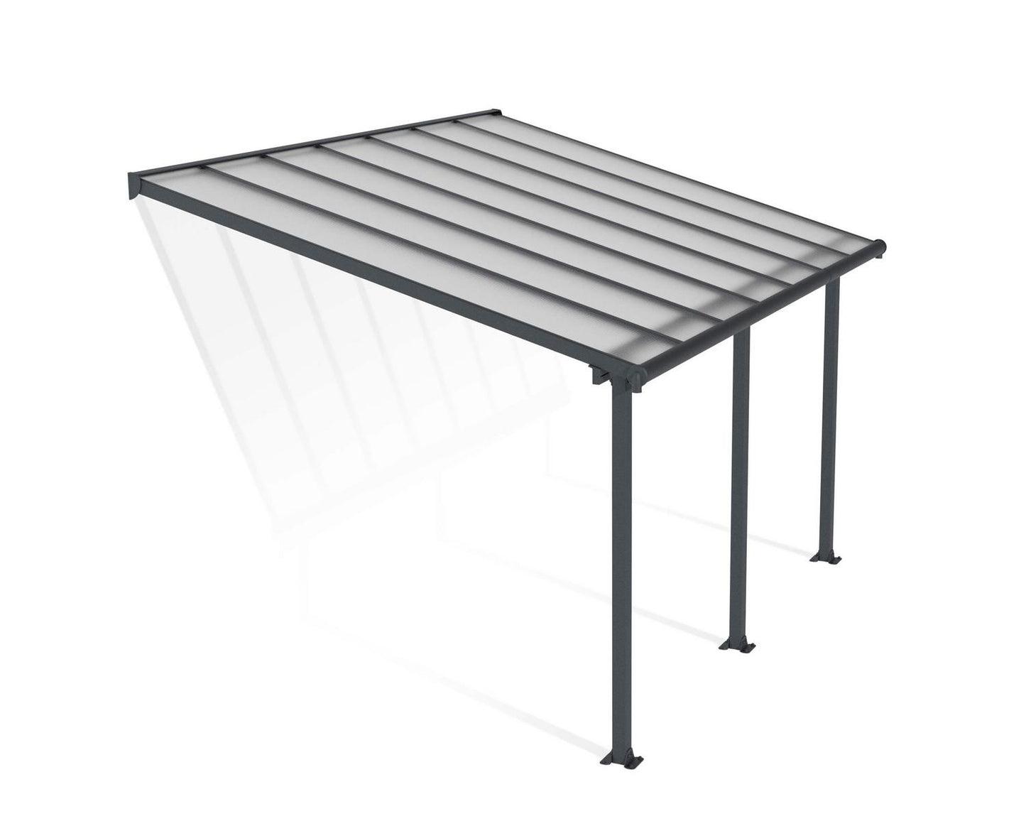 Varikatus terrassile Olympia 3x5,46 hall/kirgas