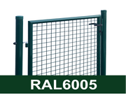 Jalgvärav laiusega 1,5m, ümarpostidega RAL6005 roheline