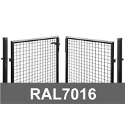 Autovärav tiibvärav laiusega 3m, ümarpostidega hall RAL7016