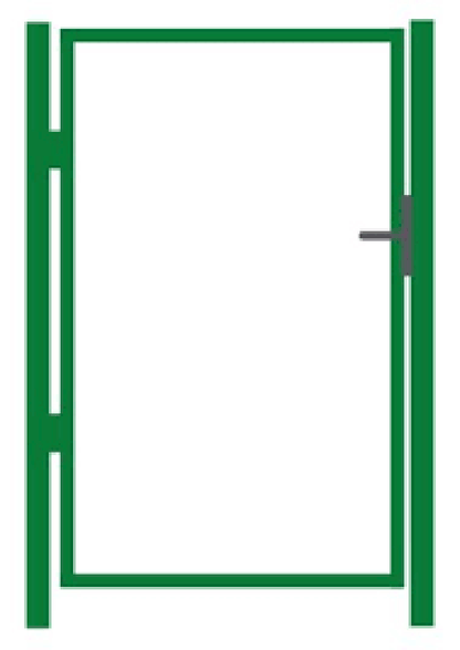 Jalgvärava raam laiusega 1m RAL6005 roheline