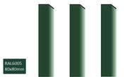 Aiapost nelikantpost 80x80mm roheline RAL6005 / sein 1,5mm