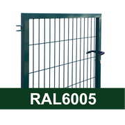 Jalgvärav STRONG laiusega 1m, nelikantpostidega RAL6005 roheline