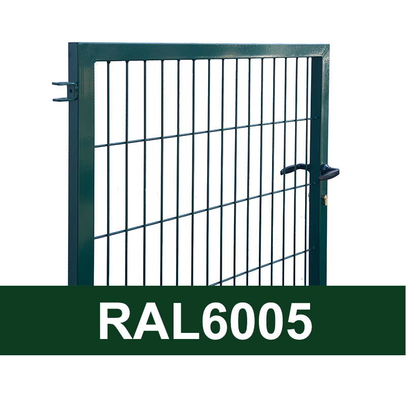 Jalgvärav STRONG laiusega 1m, nelikantpostidega RAL6005 roheline